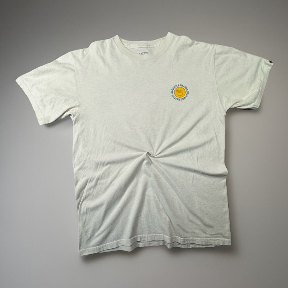 Vans Endless Days Sun Rays Graphic T Shirt Beige Mens Large -516